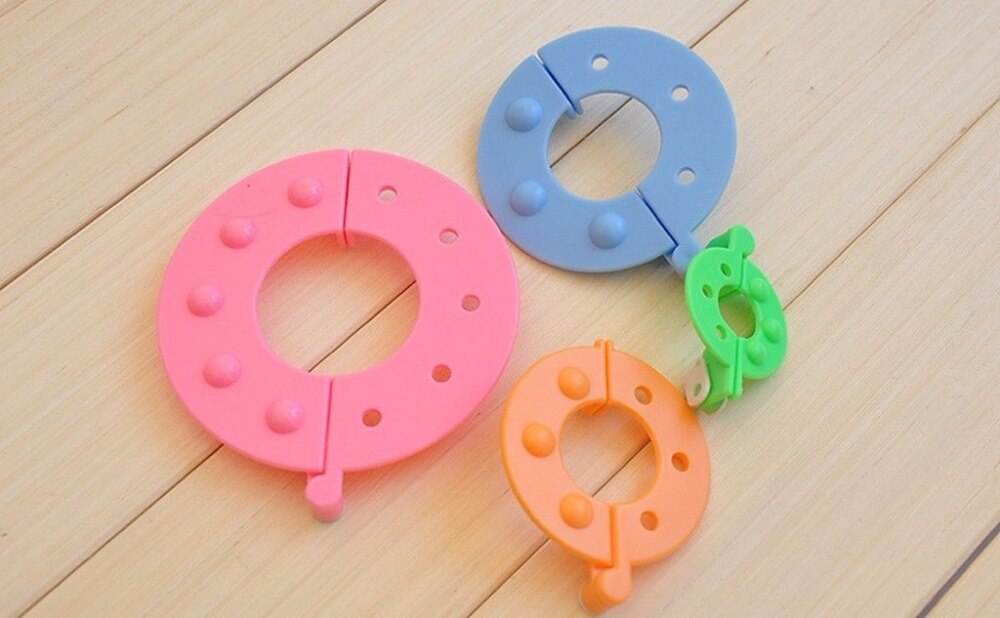 Hækle pompon maker pom poms bobble maker kit håndværk fuzz ball værktøj 4 størrelser
