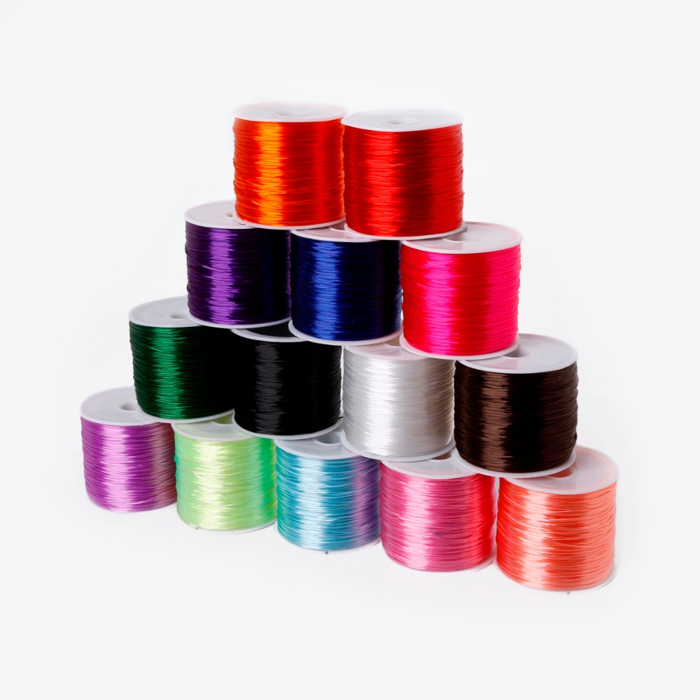 60Meter 0,7mm Stretch Elastische Kristall Perlen Kabel Draht Für Schmuck Machen Gewinde String DIY Zubehör