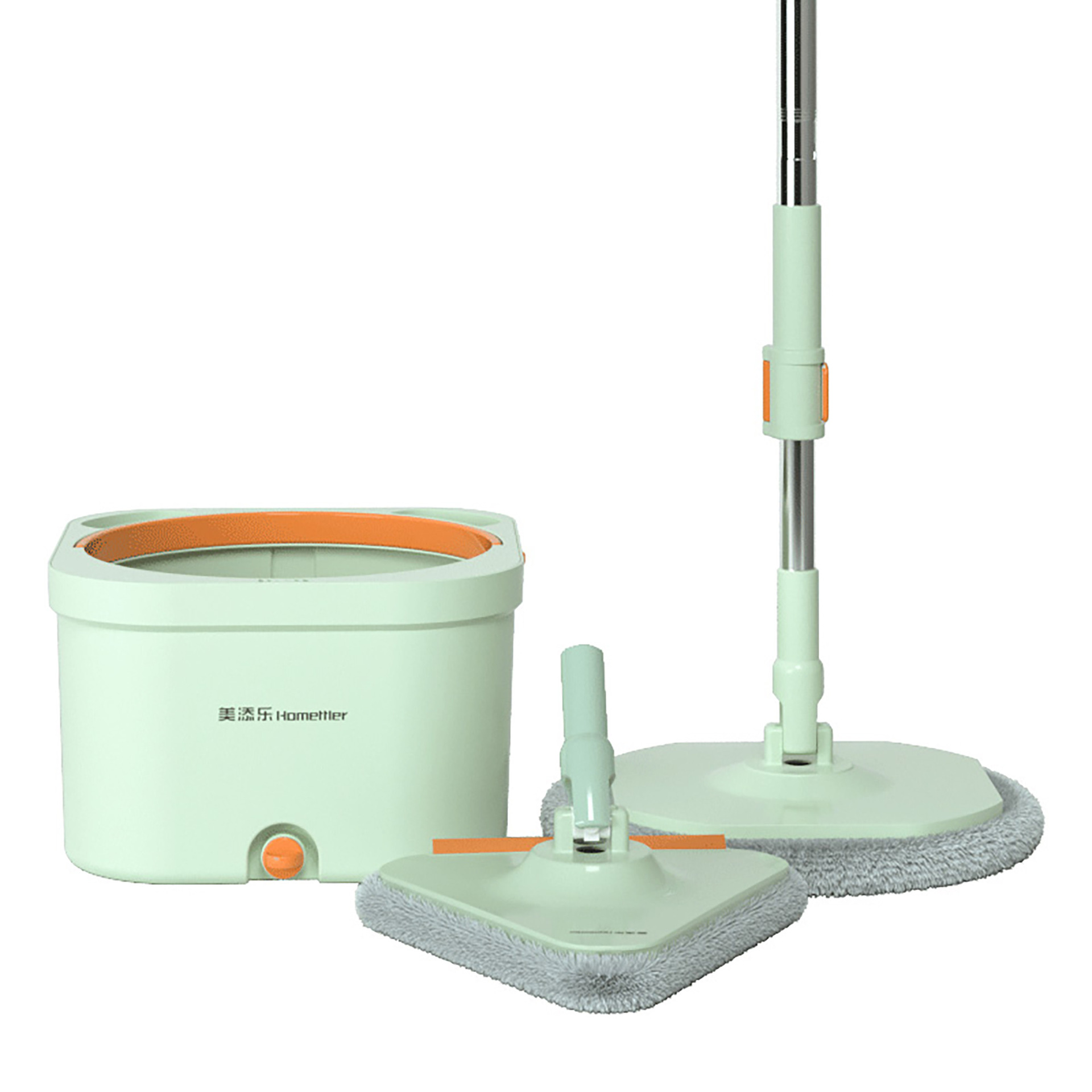 Opvouwbare Automatische Mop Water Veranderen Stofvrij Hand Wassen Absorberende Roterende Mop Vier Netto Droge Mop En Natte Dual-Gebruik Dweilen Doek