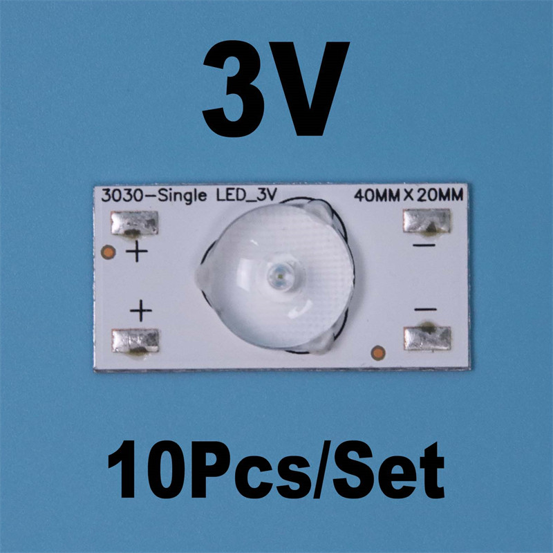 20-120 zoll LCD TV geändert Universal- LED 3V 6V Universal- Licht Riegel Lampen Perlen Einfache Wartung hintergrundbeleuchtung Streifen Bands Herrscher: 10Stck 3V runden Linse