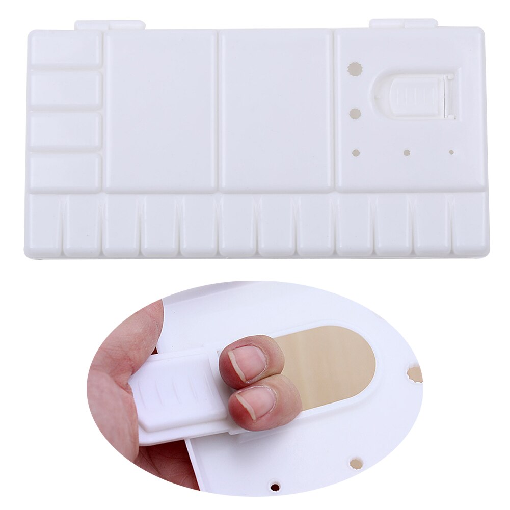 33 Grid Foldable Artist White Tray Painting Box Empty Art Supplies Plastic Watercolor Tool Storage Paint Palette