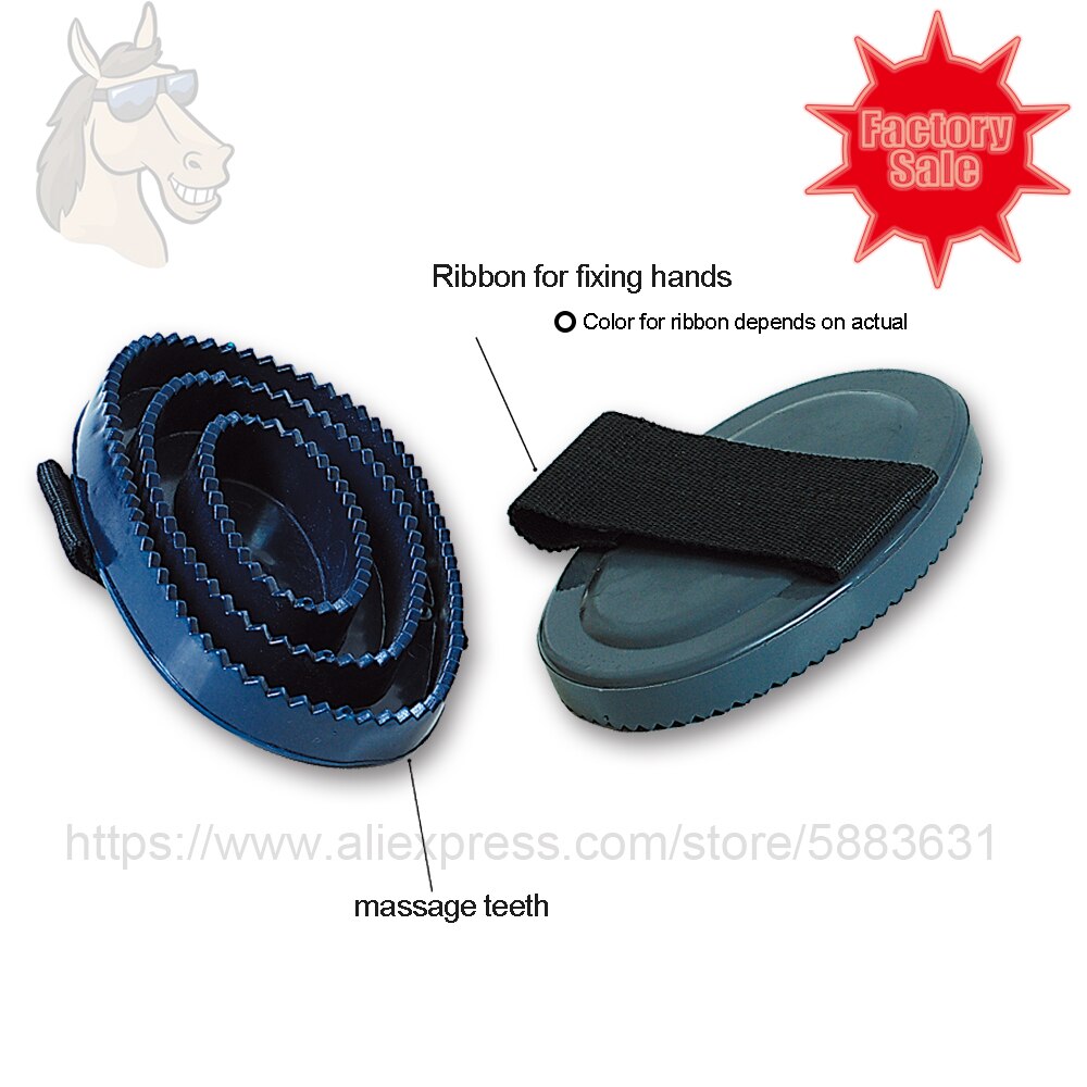 26 2005 karry kambørste pvc materiale med bånd til fastgørelse af hånd lille soft touch 12.5*8.5cm hest grooming fabrik direkte