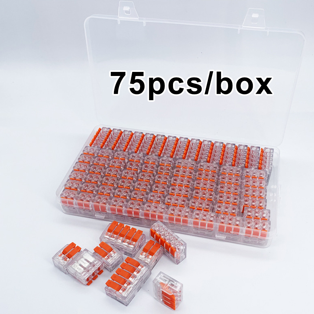 Lever Nuts Splicing Wire Connector Kit Fast Wiring Terminals Insulating Flame Retardant Lamp Cable Electrical Clamp Connectors