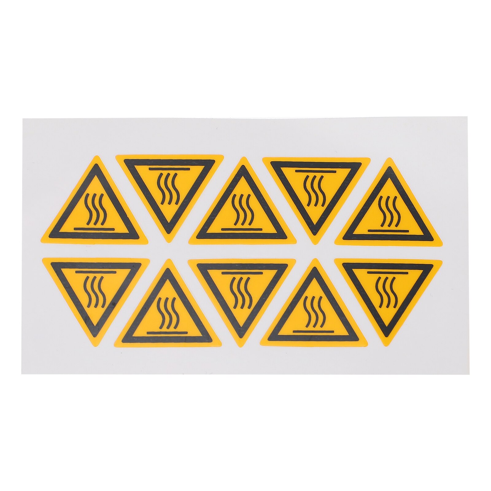 10pcs Caution Scald Sticker High Temperature Warning Decals for Equipment: Default Title