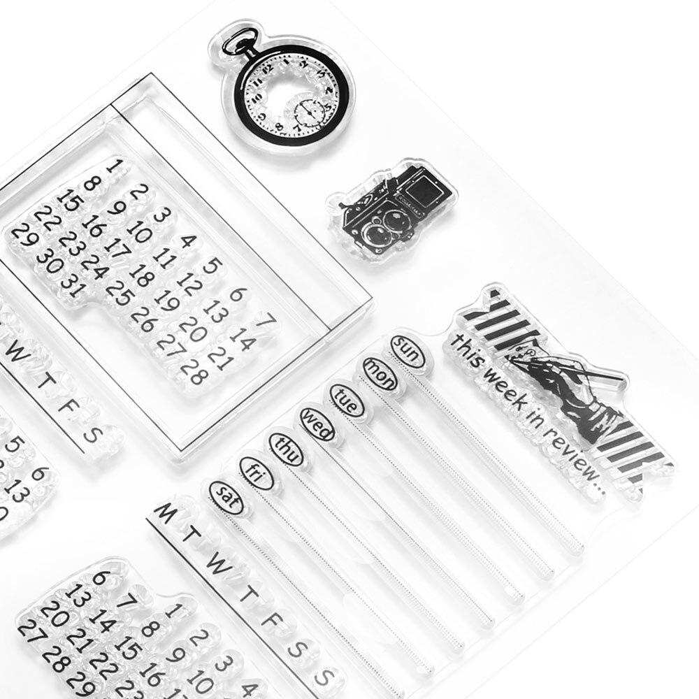 DIY Calendar Clear Stamp Planner Transparent Silicone Stamps For Seal Block Journaling Scrapbooking And Photo Album Decoration