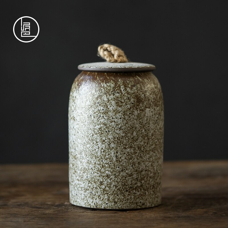 Personalidad creativa barro personas artículos de gres para té Caddy cerámica sellada a prueba de humedad té almacén Retro Pu'er caja de té LB83105: E