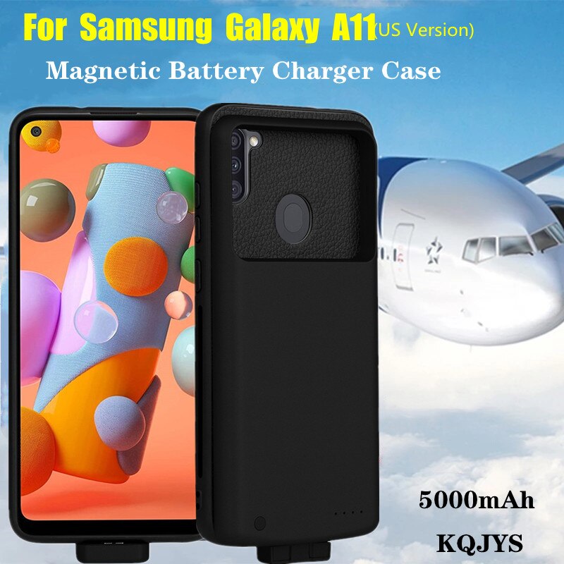 5000Mah Draadloze Oplader Case Voor Samsung Galaxy A11 Batterij Case Magnetische Power Bank Opladen Cover Voor Galaxy A11