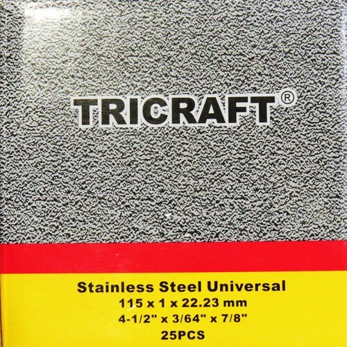 Tricraft Inox Metal Cutter Stone 115x1.0x22mm 25'li