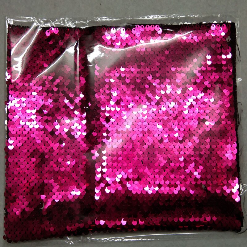 Blitter 60x45cm Rosa lentejuelas plata doble cara Reversible Tela De Lentejuelas de vuelta lentejuelas Bling tela para bolso D