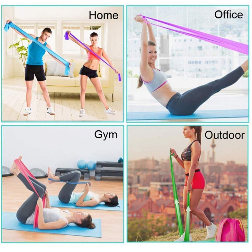 Aolikes elastiske yoga modstandsbånd naturlig latex gym fitness crossfit loop bodybulding træning træningsudstyr
