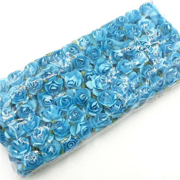 144 pieces 2 cm Mini foam Rose Artificial flower bouquet wedding decoration DIY