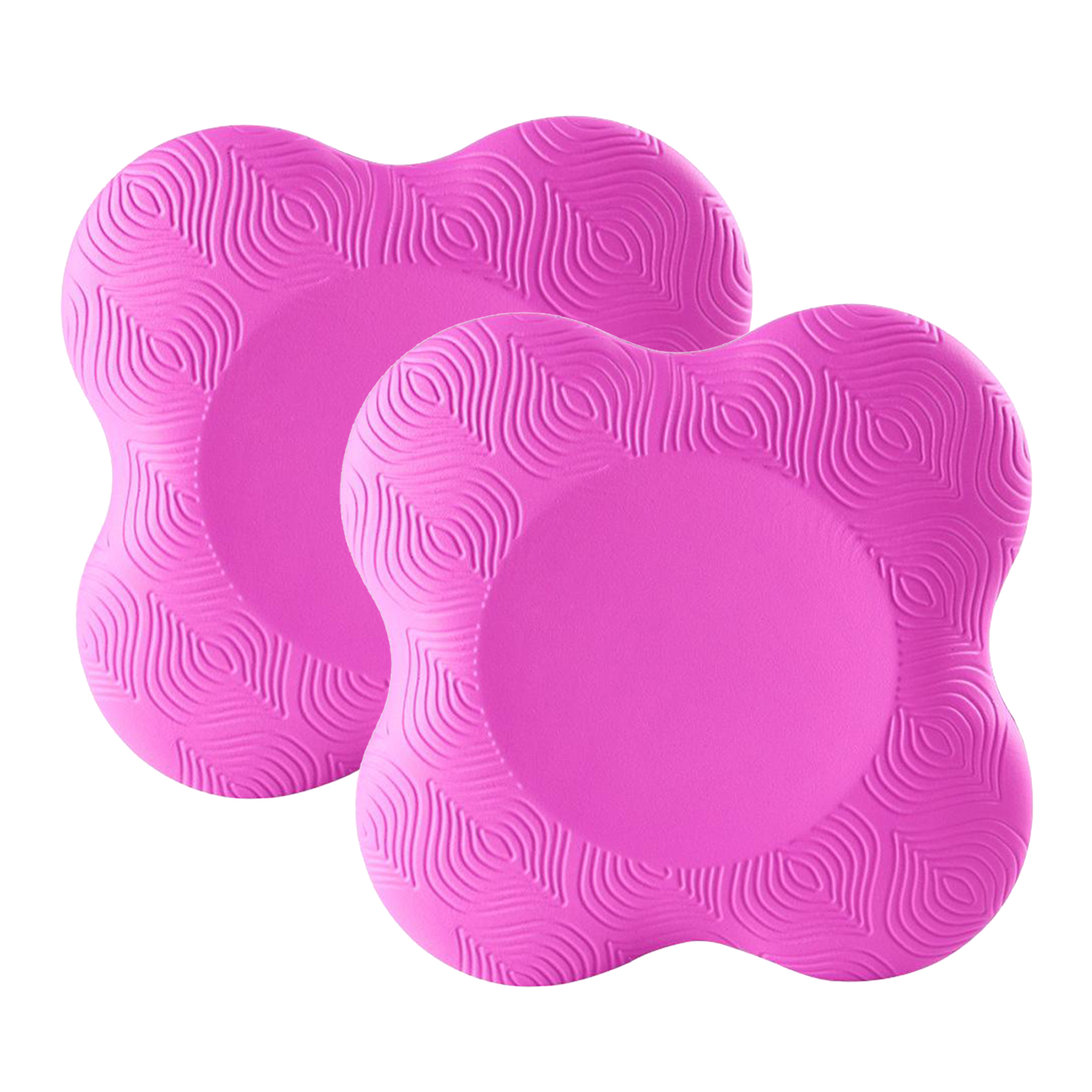 2x rutschfeste yogamatten-knieschoner für fitness-workouts, plank, reise-fitnessstudio, 20 x 20cm: Rosenrot