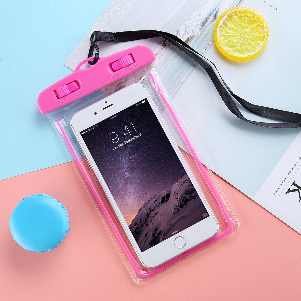 KISSCASE – étui étanche pour Oneplus 7 Pro 7 6T 6, pochette lumineuse pour téléphone portable, étui pour photographie sous-marine Umidigi A5 Pro: Hot Pink