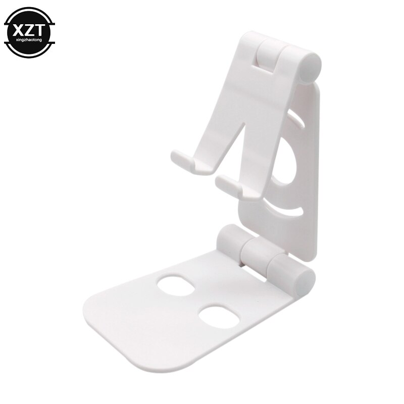 Suporte universal de celulares para iphone, suporte dobrável para celulares iphone xs xr 8x7 6 e samsung galaxy s10 s9 s8 mesa suporte da tablet: WHITE