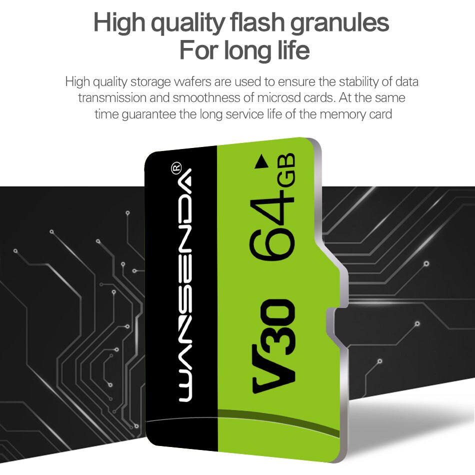 WANSENDA-tarjeta de memoria Micro SD V30 V10, 128GB, 64GB, 32GB, 16GB, 8GB, mini tarjeta TF, tarjetas de memoria completas para teléfono/tableta
