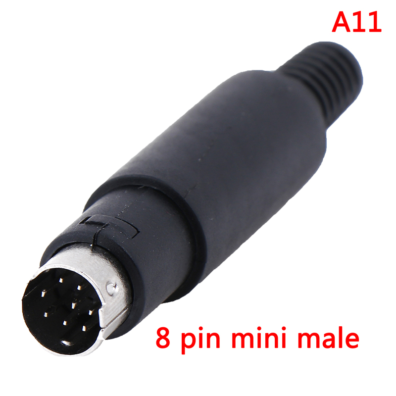 1PC Mini DIN Plug Socket Connector 3/4/5/6/7/8 PIN Chassis Cable Mount Male Female 3-8Pin: A11