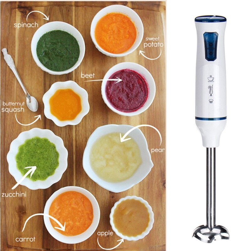 Powerful 1000W 3-in-1 Hand Immersion Hand Blender 2 Speeds, Includes 304 Stainless Steel Stick Blender, Mixing Beaker, Food Proc