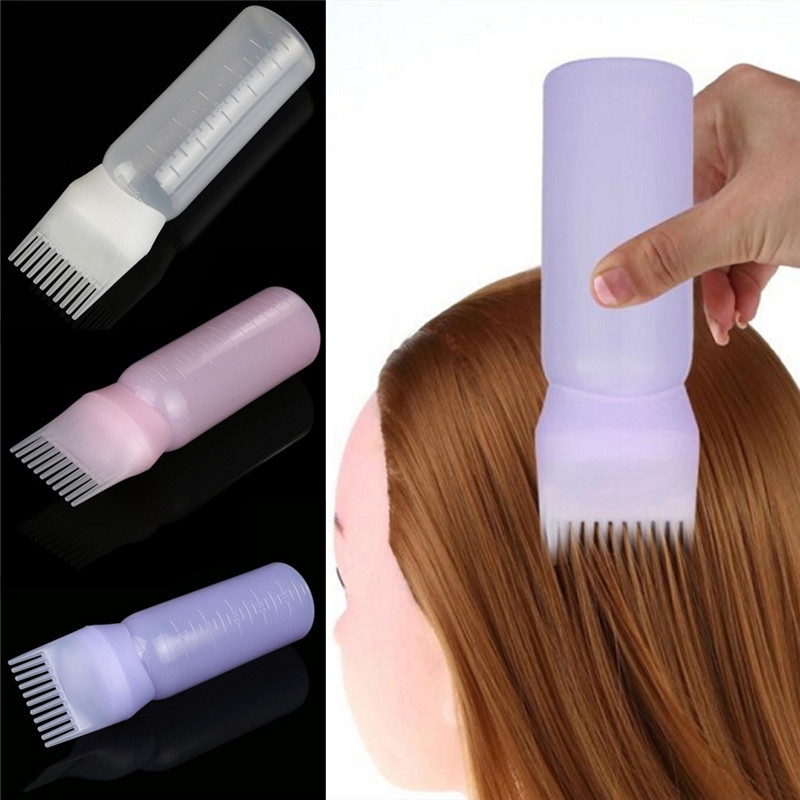 Bote aplicador para tinte de cabello, dispensación de coloración del cabello en salón, tinte con cepillo, triangulación de envíos, 120ML, tinte para el cabello a la para mujer, 1 unidad