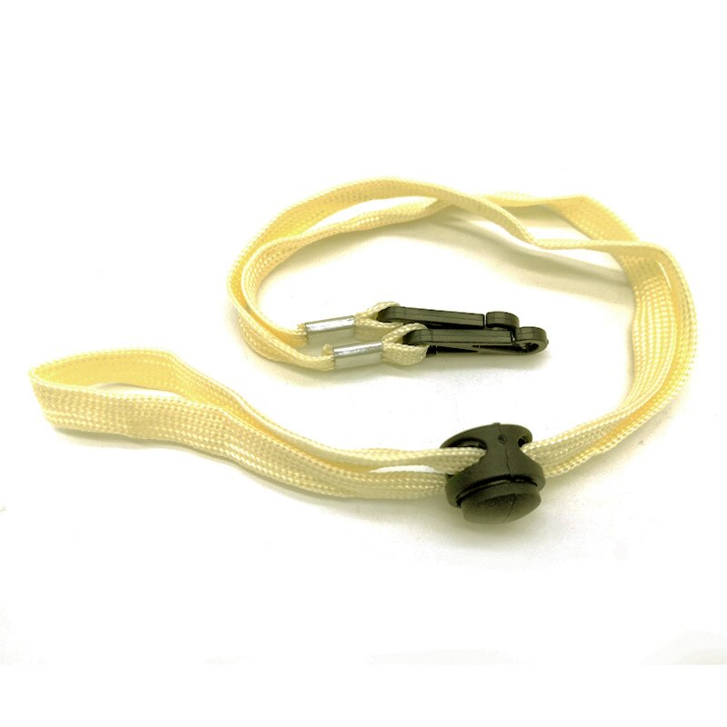 Ceinture creuse Durable 64cm visage bouclier cordes Anti-perte fronde réutilisable sans trace confortable nouvelle pendaison cou Style masque lanière: 5pcs yellow