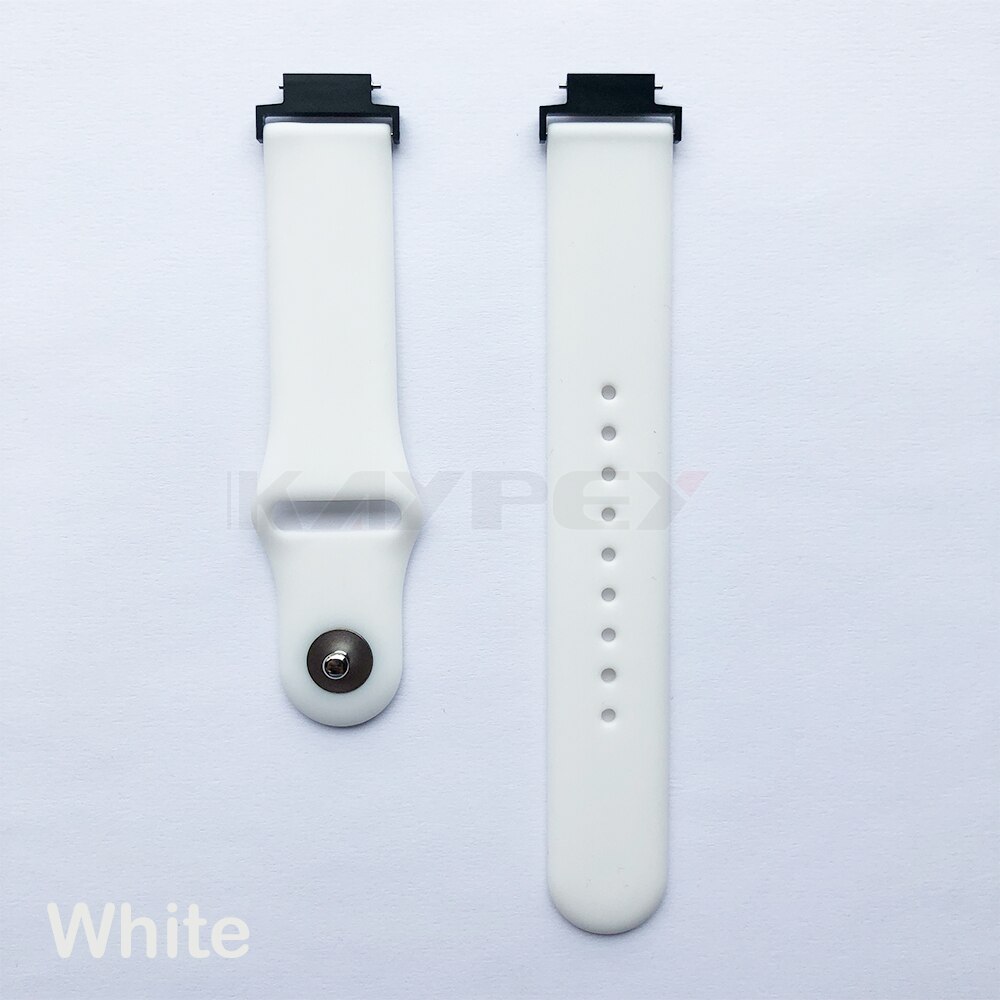 Correa de silicona suave para el reloj Huami Amazfit Verge 3, correa de silicona suave, correa de reloj de repuesto, correas de pulsera, banda deportiva: Blanco