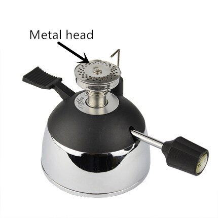Tragbare Kaffee Herd Wind Proof Freien Gas Brenner Camping Herd Tourist Mokka Siphon Topf Speziell Ausgestattet Mit Gas Ofen: Metal head  A