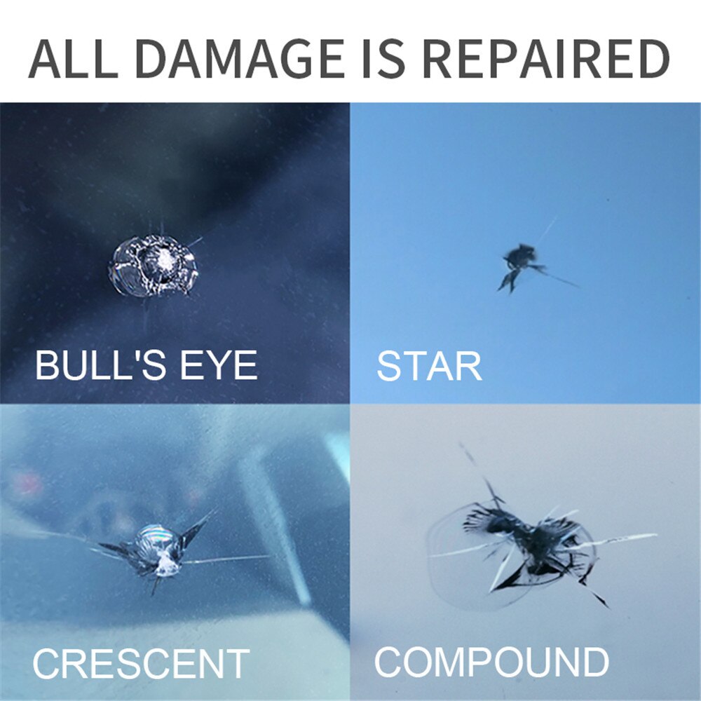 Reparatiegereedschap voorruit reparatieset diy autoruit glas krassen barsten herstellen autoruit polijsten hars sealer kit