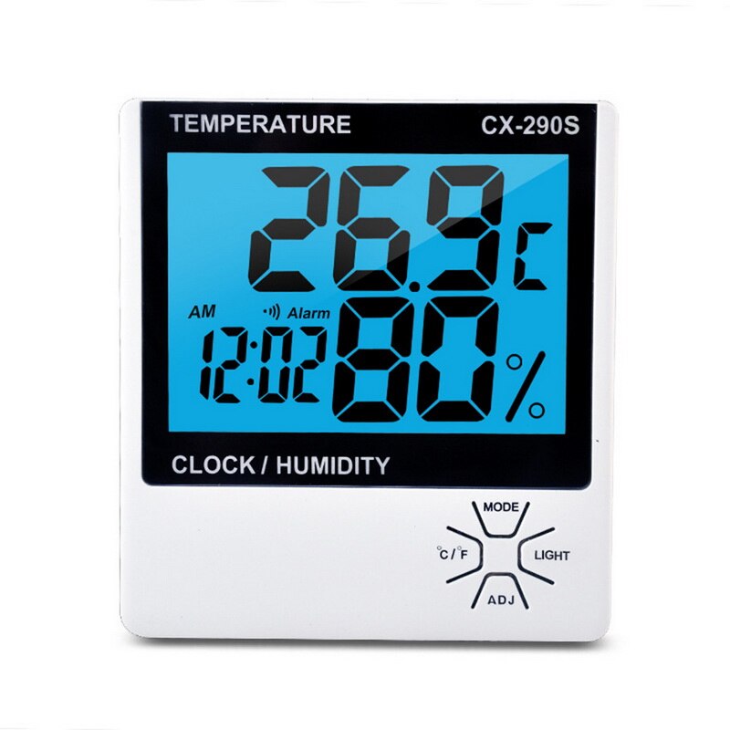 LCD Digital Temperature Humidity Meter -2 -1 Indoor Outdoor hygrometer thermometer Weather Station with Clock^1: CX-209S
