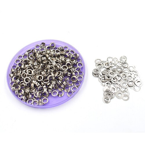 Œillets métalliques de 6mm de diamètre intérieur, 200 ensembles de trous de boîte à chaussures atmosphérique, trous de cordon en tissu auvent, œillets boutons Rivets: 200sets eyelets