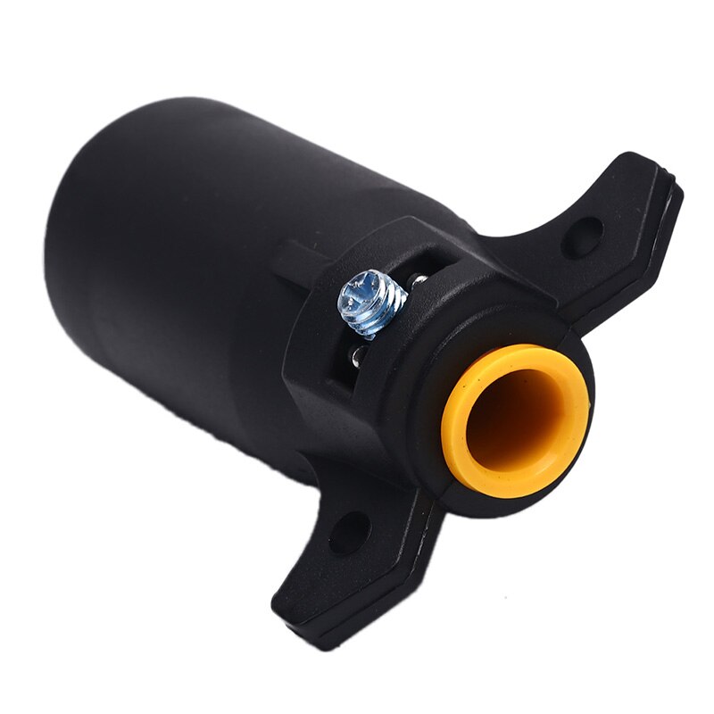 7 Way Round RV Style Trailer Light Plug Connector Adaptor Camper Boat Car