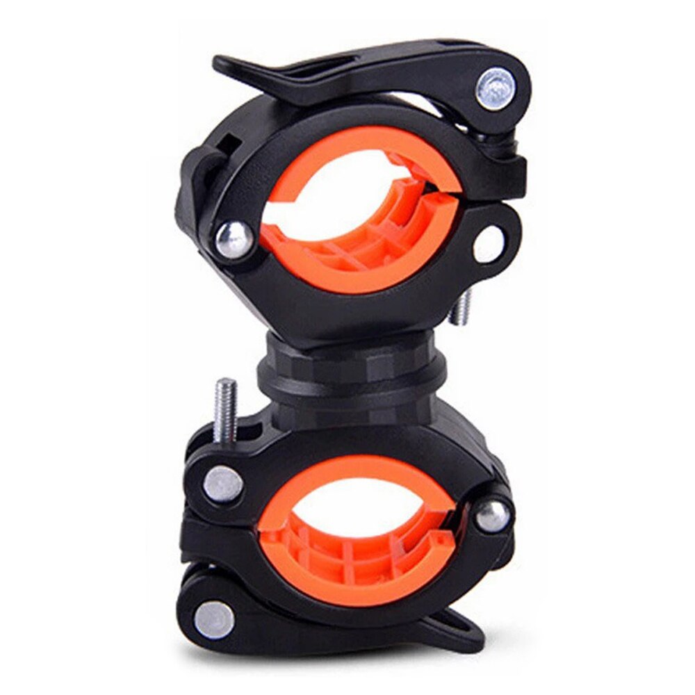 Convenient Bicycle Light Bracket Bike Lamp Holder LED Torch Headlight Pump Stand Quick Release Mount 360 Degree Rotatable: Yellow
