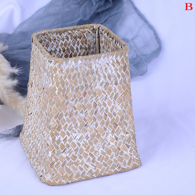Foldable Handmade Bamboo Storage Basket Laundry Straw Patchwork Wicker Rattan Seagrass Belly Garden Flower Pot Planter Baskets