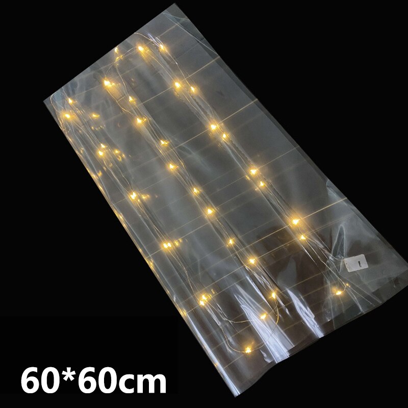 Papel de para envolver flores LED, papel de celofán transparente, a prueba de agua, ramo Floral, manualidades, álbum de recortes, DIY, suministros de floristería: Default Title