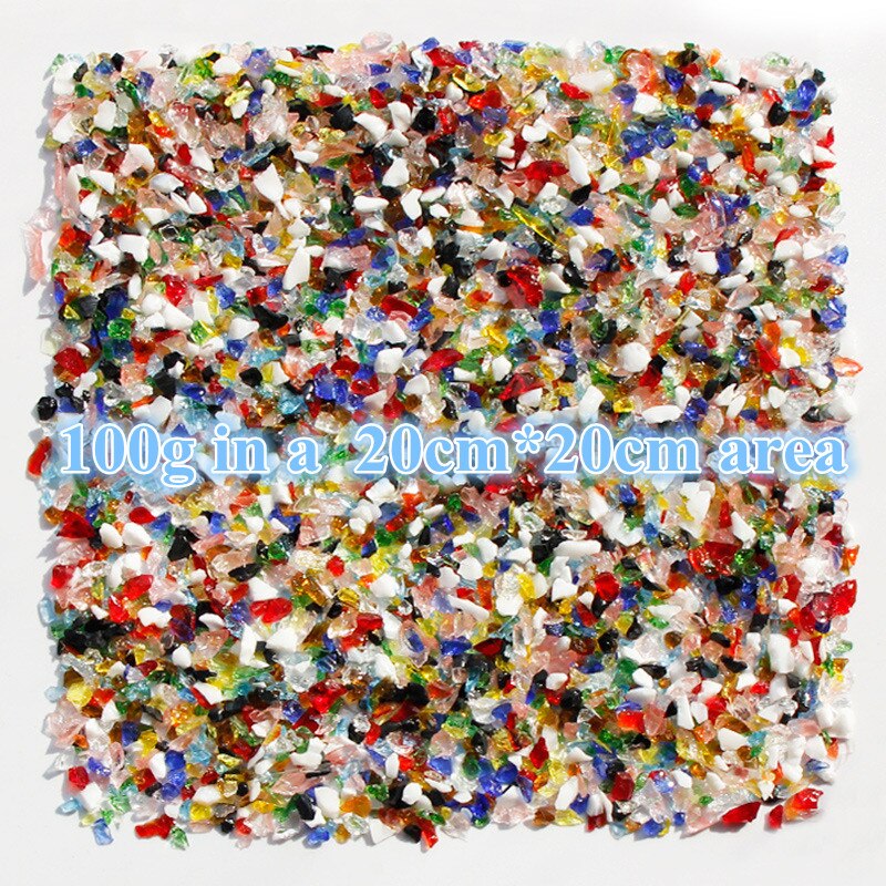 250g Colorful Glass Sand Mosaic Tile DIY Mosaic Craft Materials Handmade Mosaic Making Glass Tile Fillers of Fish Tank