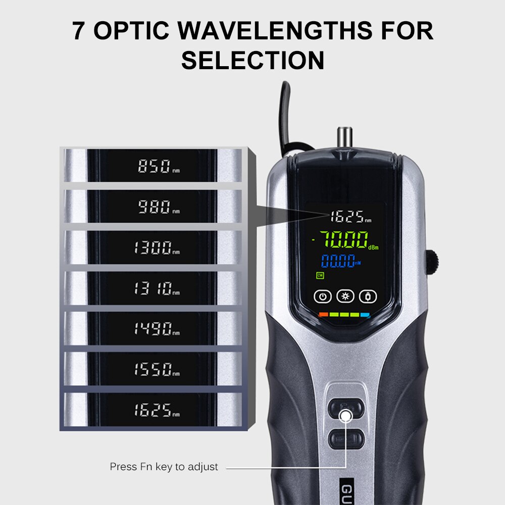 Handheld Optical Power Meter -70 ~ + 3dBm Oplaadbare Optische Power Tester Draagbare Digitale Mini Licht Power Meter