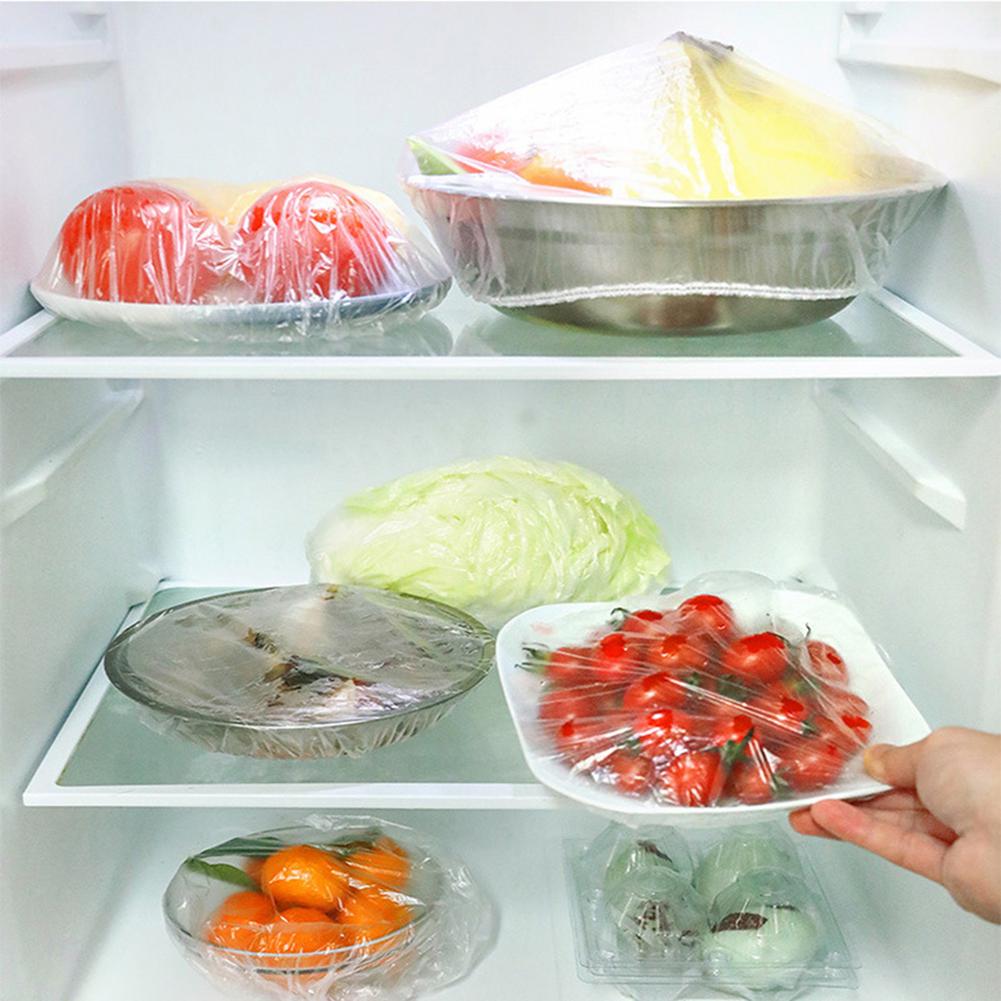 Cubiertas de almacenamiento de alimentos para exteriores, envolturas para platos, cuencos reutilizables y limpios, elásticos, fuertes y duraderos, 50/100 piezas