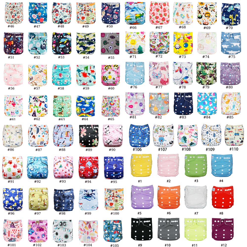 [ 8pcs ] Child Diaper Covers Reusable Kids Nappy Shells Washable Baby Diaper My Choice Newest Prints Microfleece Diaper
