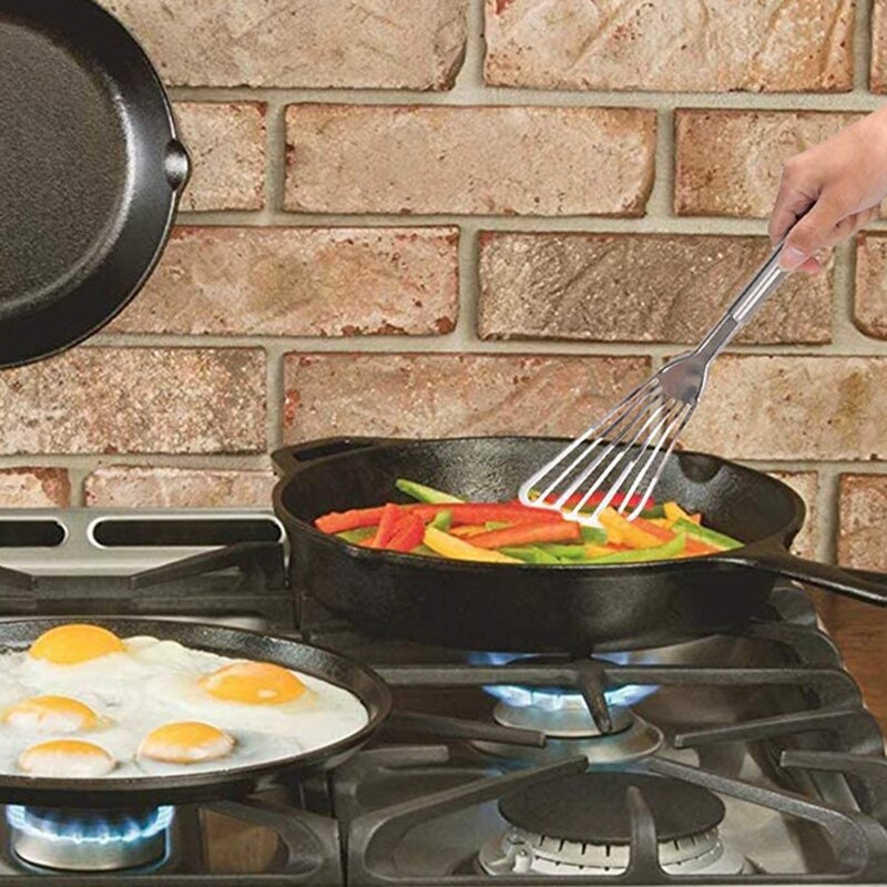 Spatule à poisson, spatule à poisson en inox 2 pièces, spatule à fente, spatule de cuisine, pour faire tourner, retourner, frire et griller