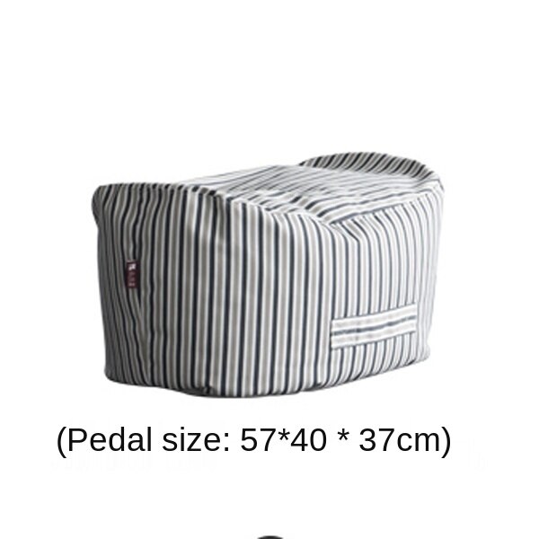 Riesen Sitzsack Sofa Stuhl Footsool Abdeckung Keine Füllstoff Boden Sitz Tatami Puff Ottomane Hocker Baumwolle Leinen Faul Sofa Couch liege: Streifen-Schemel Startseite
