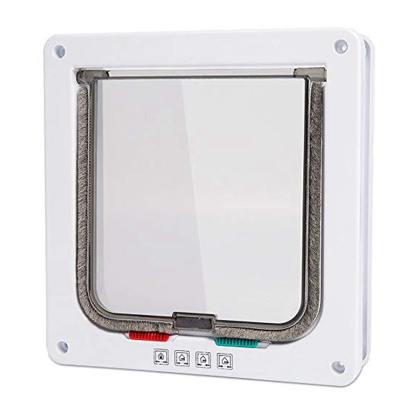 Pet Screen Deur, Binnen Deur Afsluitbare Magnetische Flap Screen Automatische Afsluitbare Zwarte Deur Voor Puppy Hond En Kat Deur: WHITE