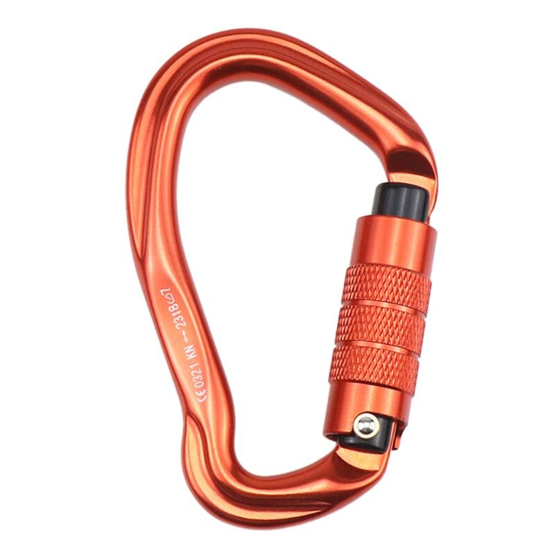 Mosquetón de escalada 23KN, cierre automático y gancho resistente para escalada: O