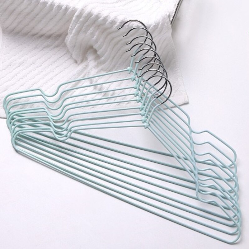 Metal PVC Clothes Drying Rack Towel Trousers Coat Wardrobe Underwear Clothes Hanger Hanging Shelf: Green