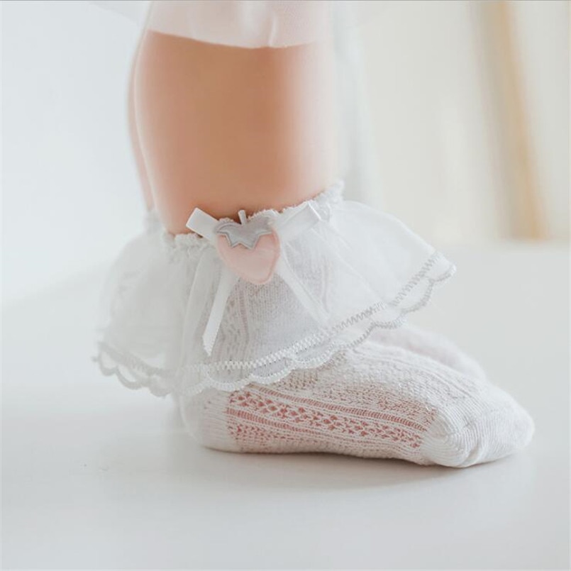 3 pairs/lot newborn baby girls socks summer cozy tulle mesh infant floor socks princess girls party wedding socks meias