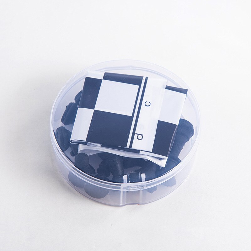 Gomme d'échecs de nouveauté jeu de gomme en caoutchouc en forme d'échecs International drôle comme jouet de jeu d'échecs d'enfants: Black