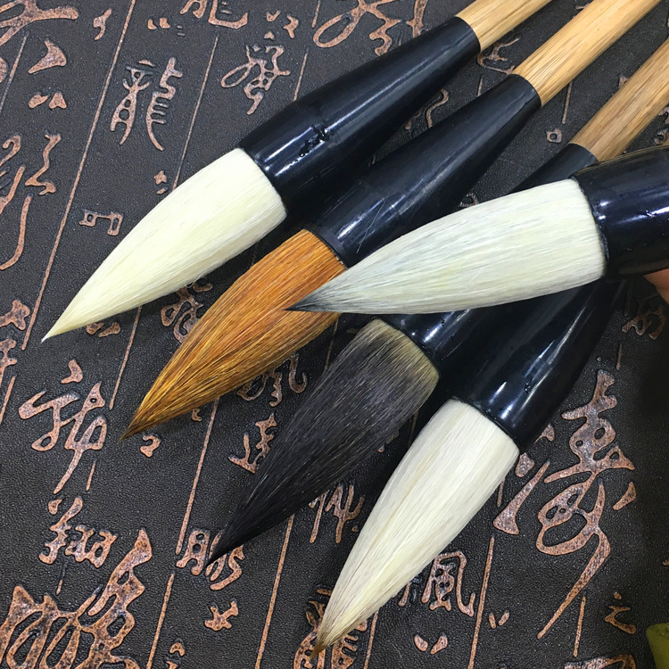 Large Chinese Traditional Calligraphy Brush Landscape Painting Writing Hopper-shaped Brush Pen Weasel Woolen Bear Hair Brush
