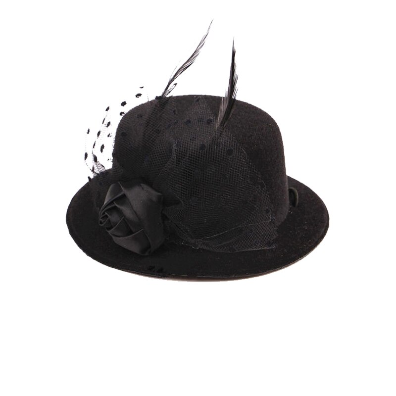 Gorras para perro, gorros multicolores para mujeres, sombreros para mujeres pequeñas y medianas, sombreros de perros para vestir, accesorios de Cosplay para perros y gatos, 25: Black