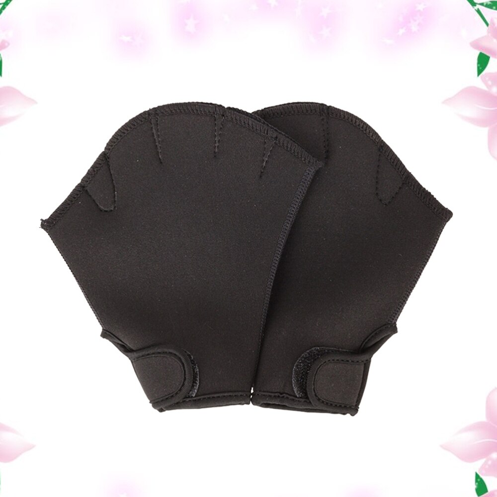 1 paar Schwimmen Schwimmhäute Aquatische Fit Traning Paddel Tauchen Größe L (Schwarz)