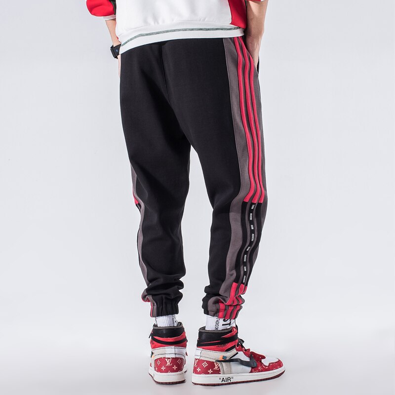 Pantalon de sport pour hommes, épais Style, avec petits pieds, personnalité, joli pantalon de sport, décontracté longs, coupe Slim, en coton