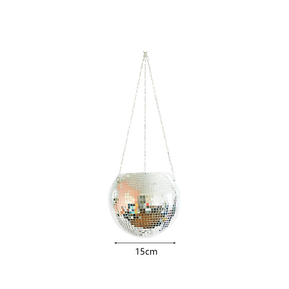 Pot de fleurs suspendu en boule Disco, pour plantes d&#39;intérieur, boule miroir, panier suspendu, Pots de jardinière, décoration de la maison, Pot de fleurs de jardin: 15cm