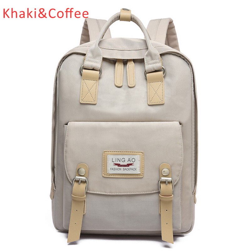 Candy Women Canvas Backpack Waterproof Feminina Laptop Backpack Pink Patchwork School Backpacks Bags For Teenage Girls: C