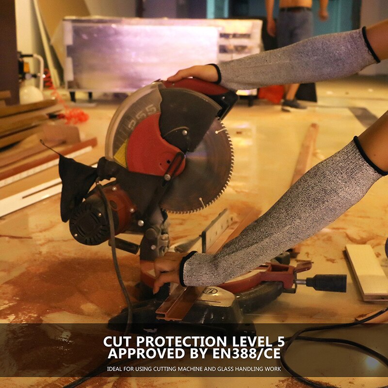 Grey Safety Cut Heat Resistant Sleeves Arm Guard Protection Armband Gloves Workplace Safety Protection Defensive laborgloves